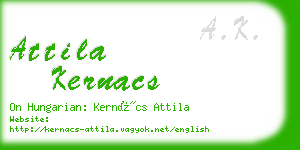 attila kernacs business card